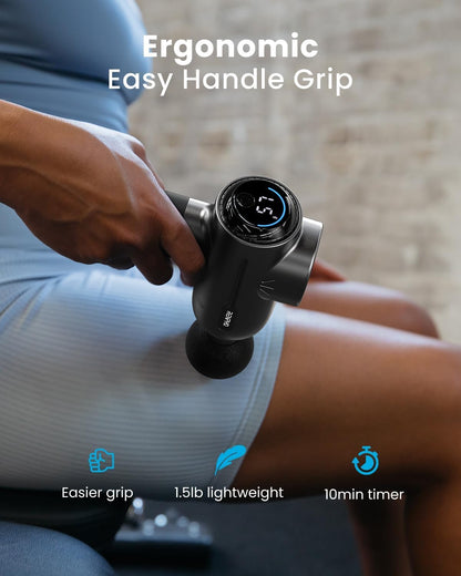RENPHO Massage Gun with Bluetooth, FSA HSA Eligible Portable Percussion Massager for Back and Neck, Handheld Device with Carry Case, Gifts for Men Women, Active+