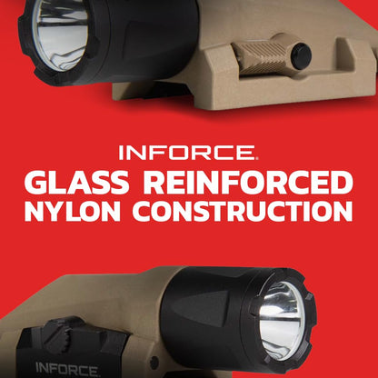 Inforce WML Gen 3 LED Weapon Light, White/IR LED, 450 Lumens, Black, IF71013 (Dark Earth)
