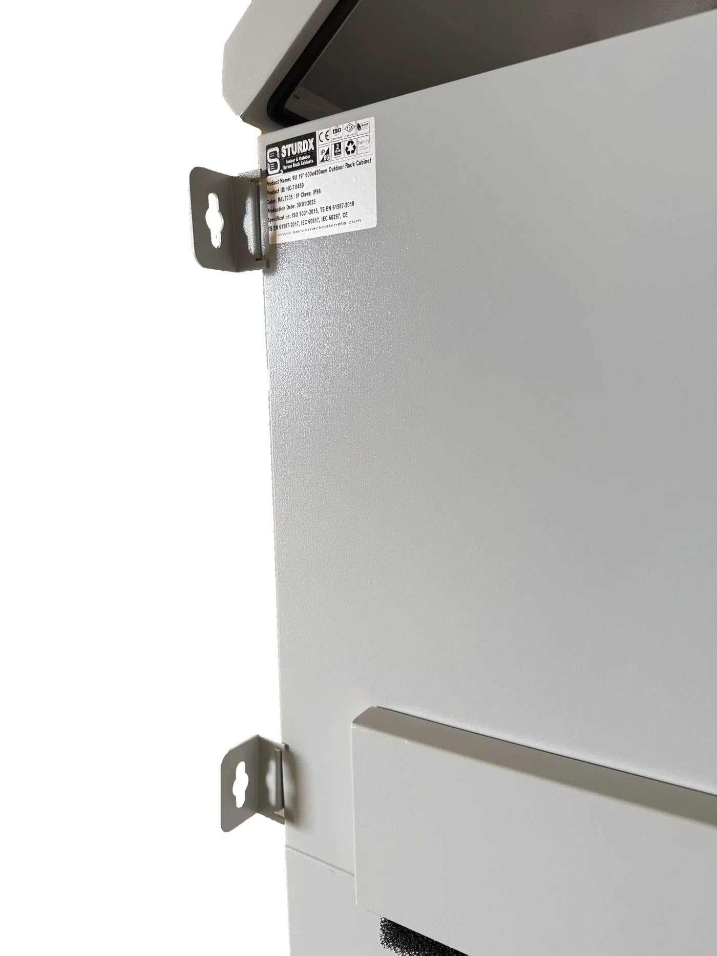 STURDX 9U Outdoor Network Cabinet – 19″ 600 × 600 mm (24"x24") Enclosure – IP66 Weatherproof Pole/Wall-Mount Cabinet