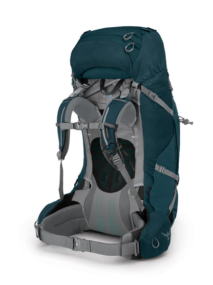 Osprey Ariel Plus 70L Women's Backpacking Backpack, Night Jungle Blue, WXS/S