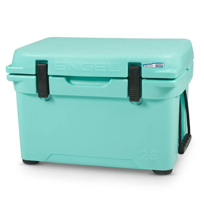 Engel Coolers ENG25 Cooler | 18 Can High Performance Durable Seamless Rotationally Molded Ice Box for Camping, Hunting, and Fishing - Seafoam