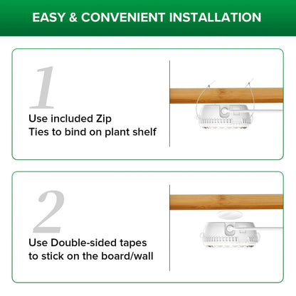 SANSI Grow Light 10W Clip-on LED Plant Lamp with 4-Level Dimmer, Auto On/Off Timer+Puck Grow Light, LED Plant Light for Indoor Plants Full Spectrum 10W Small