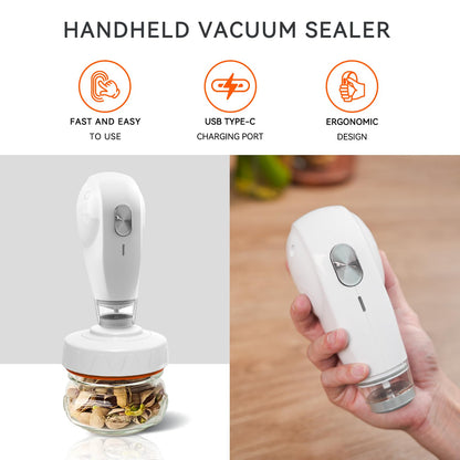 Electric Vacuum Sealer Kit, All in One for Mason Jars, Bags, and Wine Bottles, ideal for food storage, beverage saver, meal prep, pickling and preserving