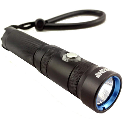 Kraken Sports NR-1000 Back Up Dive Light 1000 Lumens, 330ft/100m Depth Rating, 90 Minutes Burn Time at Full Power, Black