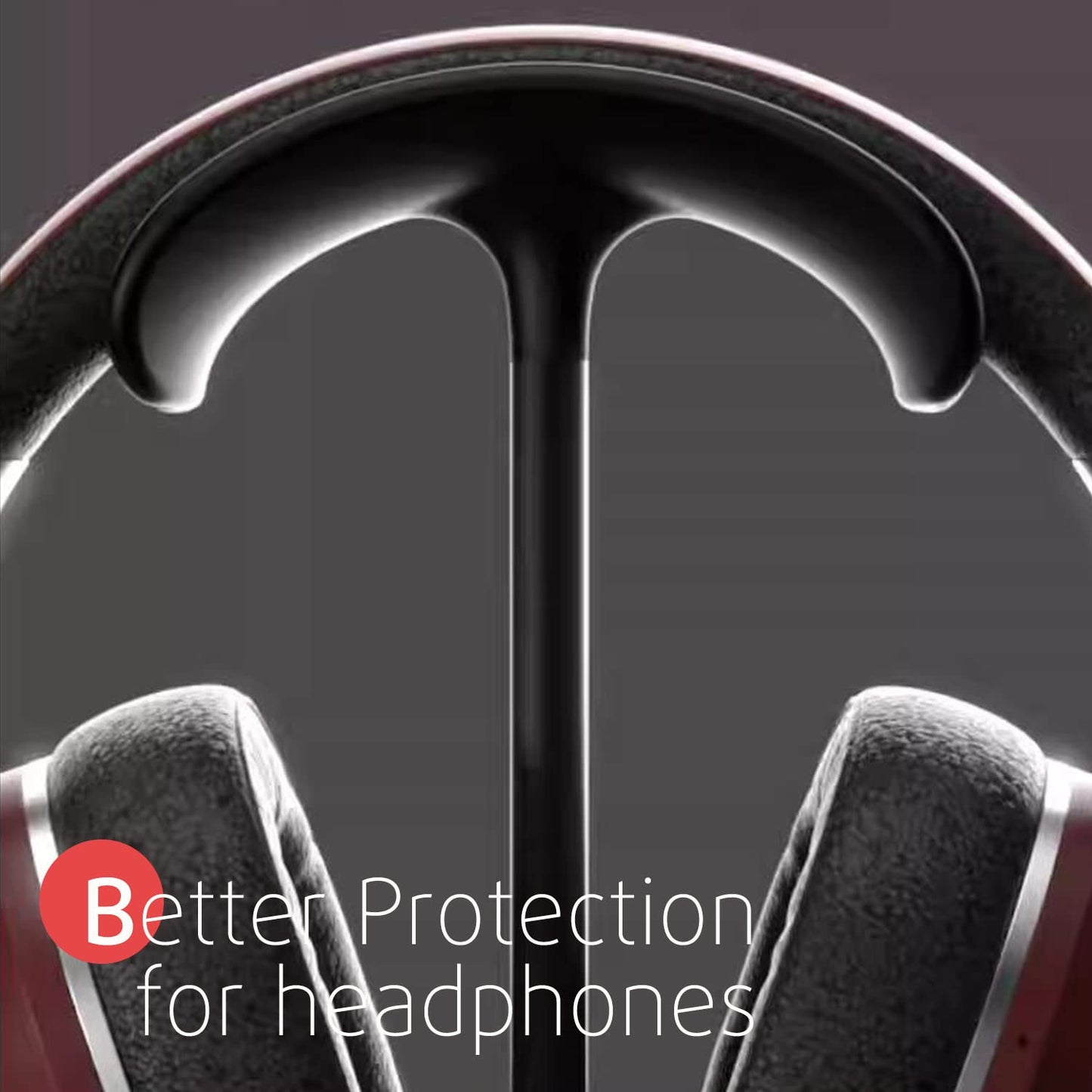 G.CATACC Headphone Stand for Desk, Anti-Slip Earphone Headset Holder for Apple, Bose, Sony, Philips, Sennheiser, Beats Gaming Over-ear Headphones - Black