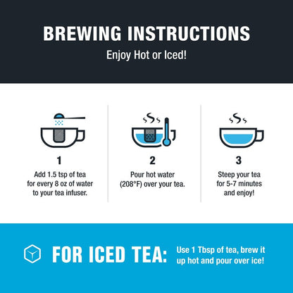 Tiesta Tea - Lemon Ginger Turmeric, Mother's Day Loose Leaf, Lemon Ginger Herbal Tea, Premium Blend, Non Caffeinated Herbal, Make Hot or Iced Brews Up to 25 Cups, 2.5 Ounce Resealable Pouch