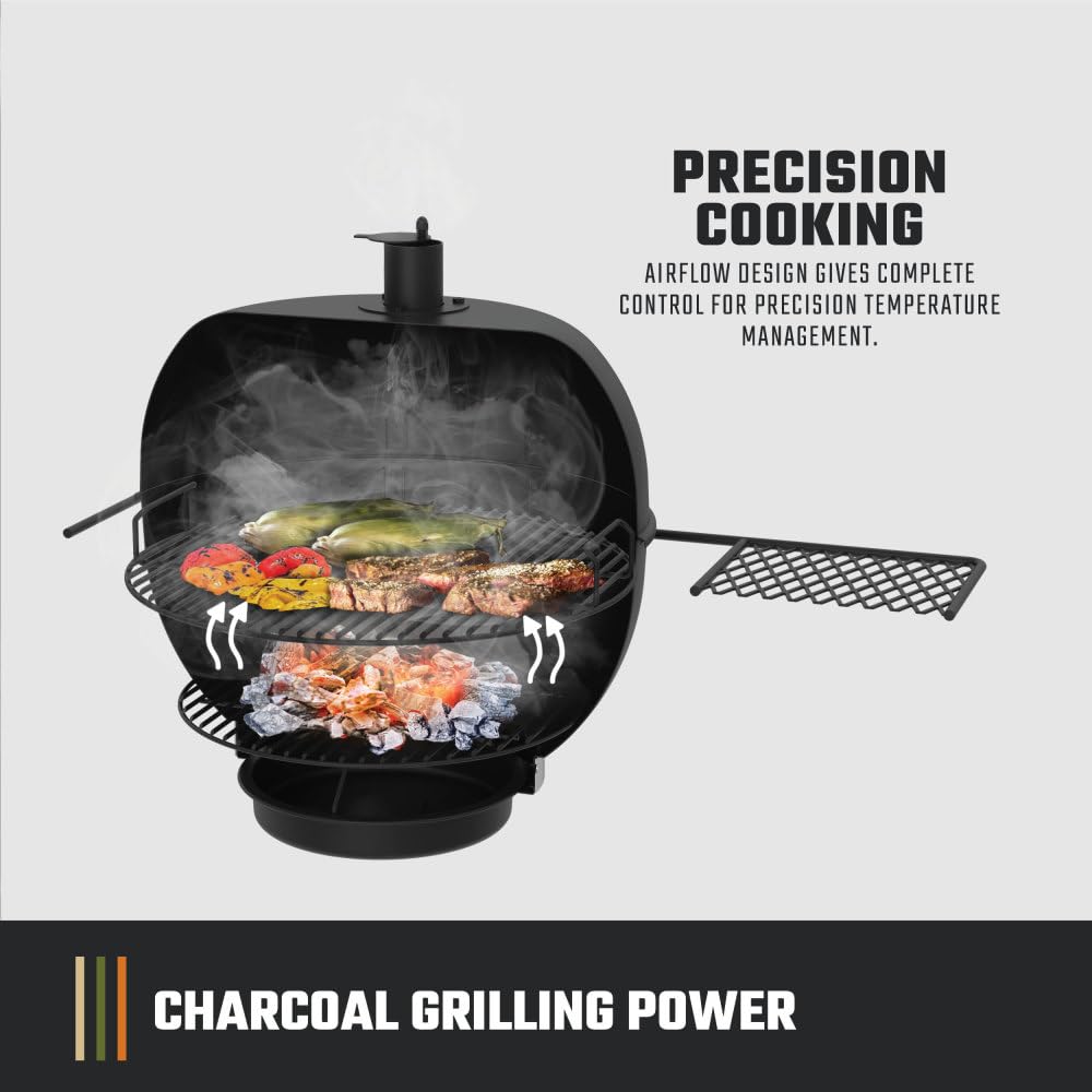 Oklahoma Joe's Blackjack 21.5 in. Heavy-Duty Kettle Charcoal Grill with 382 sq. in. Cooking Area, Black