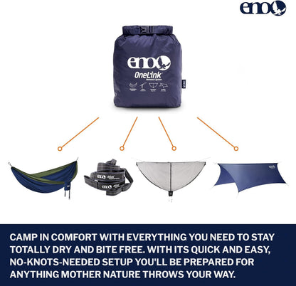 ENO, Eagles Nest Outfitters OneLink Shelter System with Hammock, Straps, Bug Net and Rain Tarp