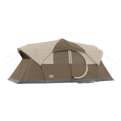 Coleman WeatherMaster 10-Person Camping Tent with Rainfly & Room Divider, Spacious Weatherproof Family Tent with Carry Bag