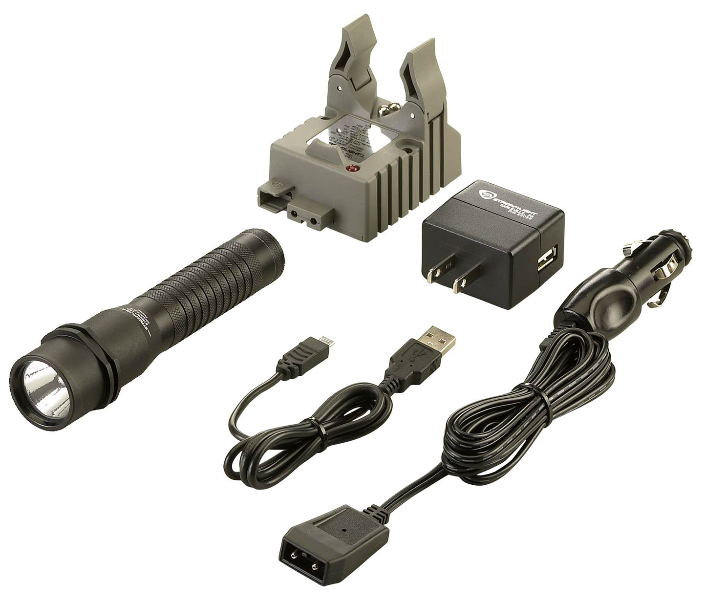 Streamlight 74301 Strion LED 375-Lumen Compact, Rechargeable Flashlight with 120V AC/12V DC Charger - 1Holder, Black