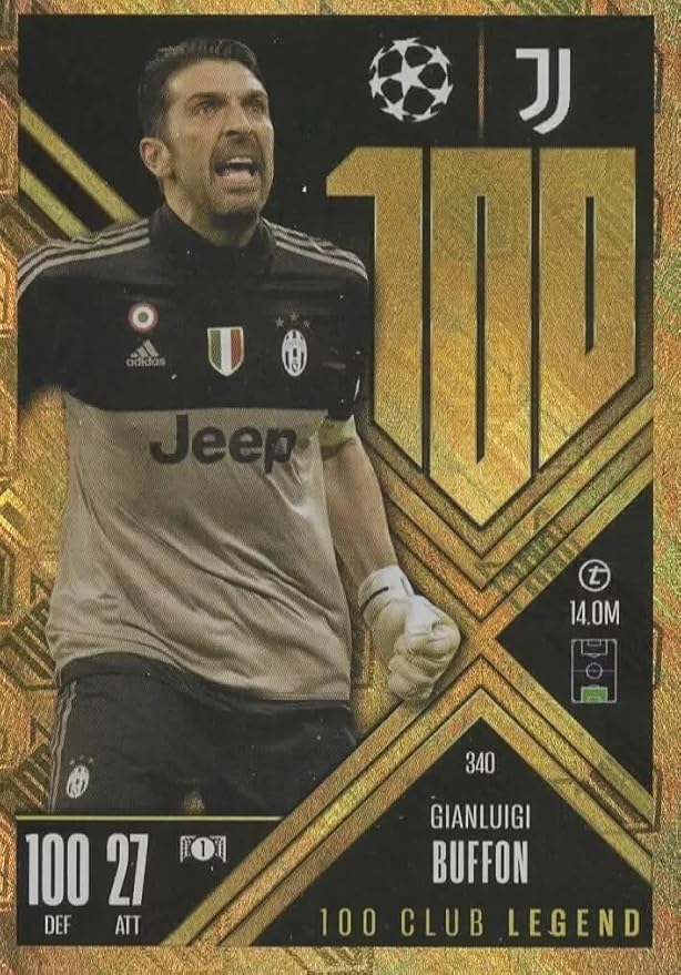 Match Attax Extra 2024 2025 Gianluigi Buffon 100 Club Legend Trading Card
