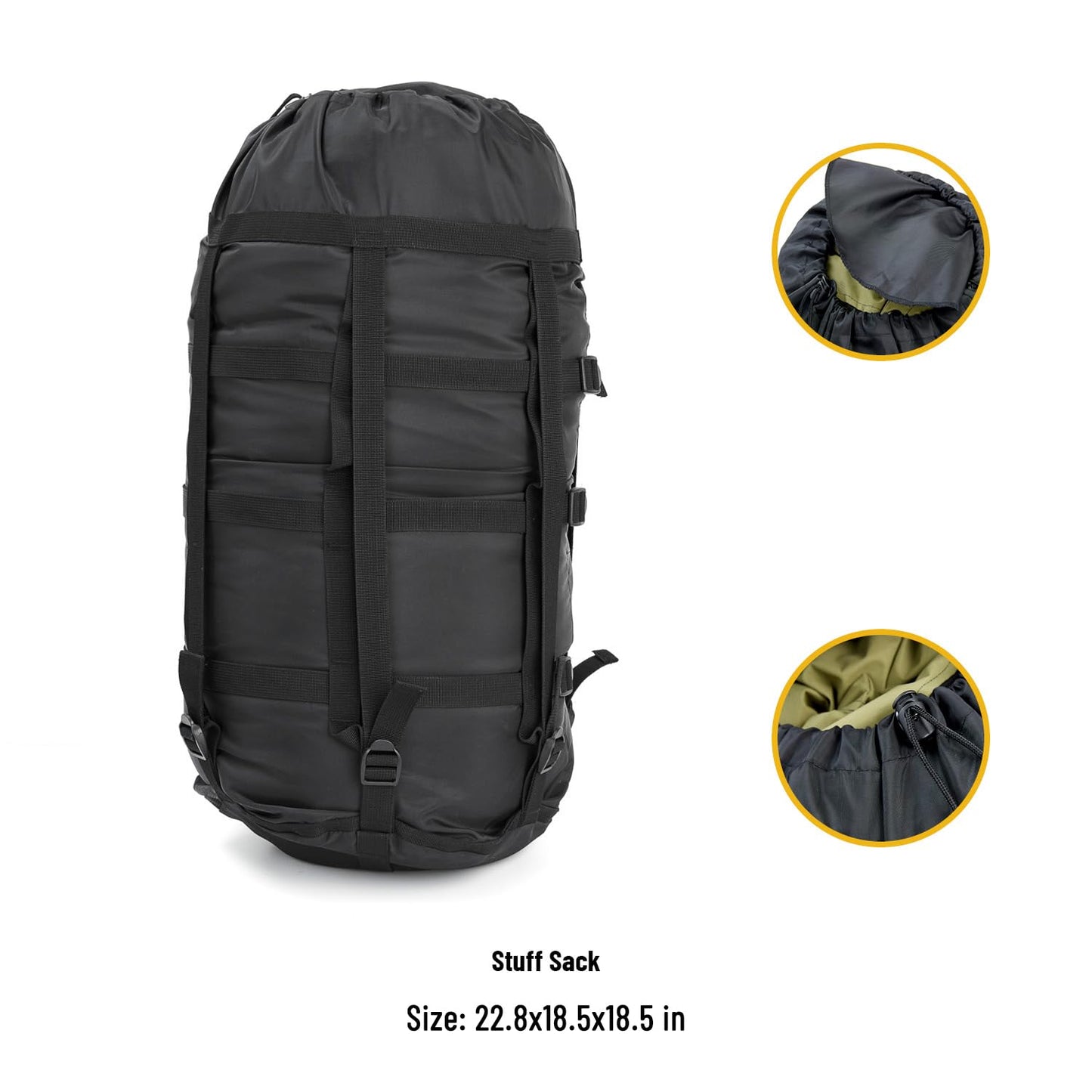 MT Army Military Modular Sleeping Bags System, Multi Layered with Bivy Cover for All Season