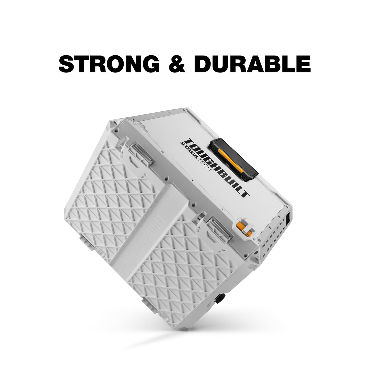 ToughBuilt XL Cooler, Stackable 38 Quart Hard Shell Chest for StackTech Boxes and Totes, White