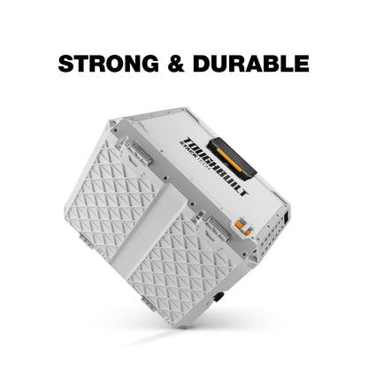 ToughBuilt XL Cooler, Stackable 38 Quart Hard Shell Chest for StackTech Boxes and Totes, White