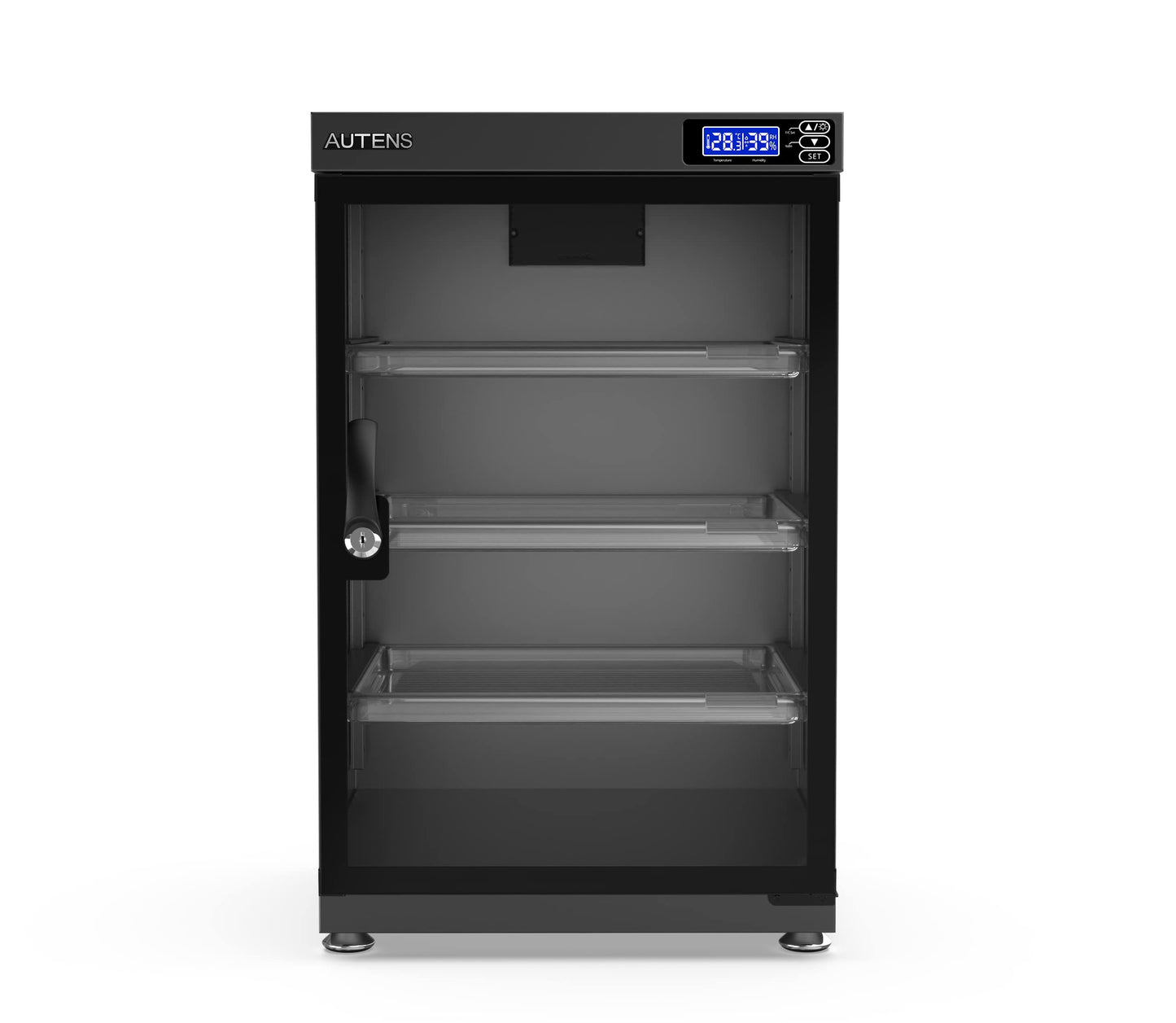 AUTENS 80L Dehumidifying Dry Cabinet Box, Digital Control Noiseless and Energy Saving, 4 Layers for DSLR SLR Camera Lens and Electronic Equipment Storage,Temperature Humidity LED Dual Screen