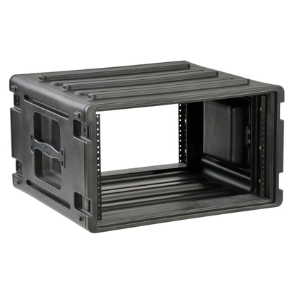 SKB 6U Roto Rack Case - Durable Polyethylene Gear Protector, Stackable, Waterproof with Twist Latches & Rubber Feet for Musicians, DJs, and A/V Equipment - Secure Transport & Storage Solution