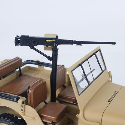 US in Stock Hg 1/14 4X4 Electric Military Truck Hg4 58 Convertible Off Road Semi Truck RC Climbing Vehicle 4WD 2Speed Light Sound Motor Hobby Grade Model for Birthday Gift(Yellow)