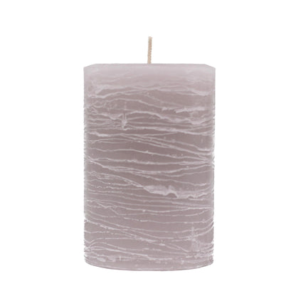 Modern Candle Design Large Unscented Rustic Nordic Pillar Candle Handmade in The USA (Smoke Gray)
