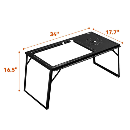 ONLYFIRE OUTDOOR LIVING IGT Camping Table Kit with Propane Gas Stove & Carry Bag, Portable Folding Camp Table, IGT Unit Combination Combo for Picnic, RV, Tailgating, Patio, Backyard, GS337
