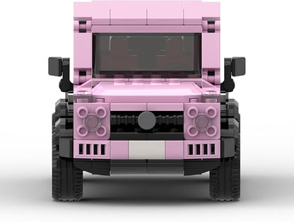 Custom Building Block Set G-Class SUV Model Pink DIY Construction Toy