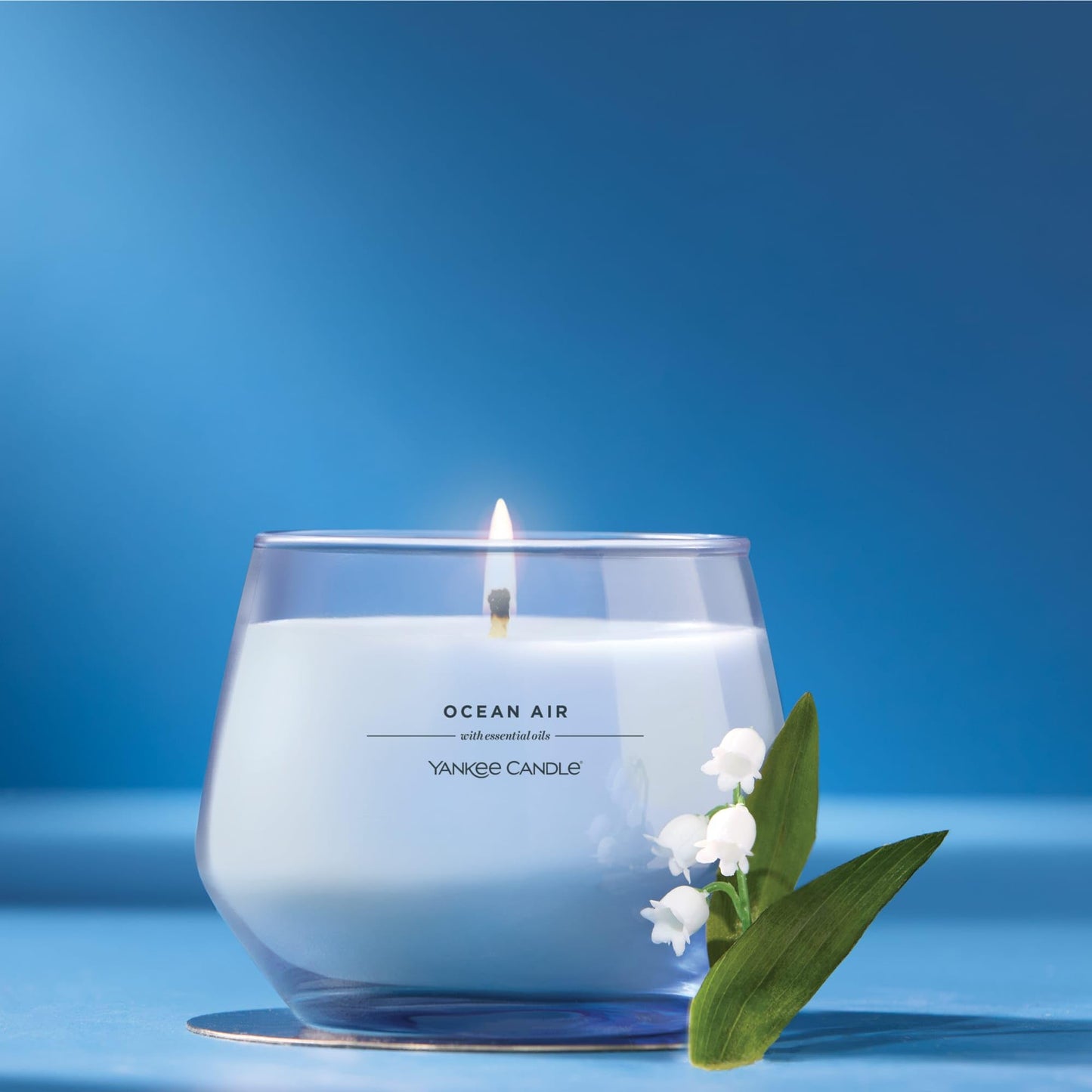 Yankee Candle Studio Scented Candle, Single Wick Jar Candle for Home Fragrance, Premium Plant Wax Blend, Long Lasting Burn, Ocean Air (Pack of 1)