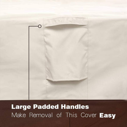 Vailge Patio Chair Covers - Heavy Duty Waterproof Lounge Deep Seat Covers | 4 Pack - Small, Beige & Brown