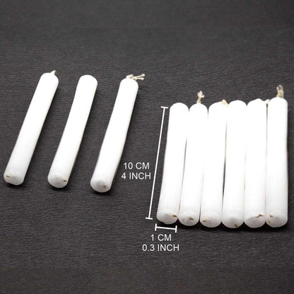 Vrinda® 4" Mini Chime Ritual Spell Unscented Taper Candles - Set of 20 (White)