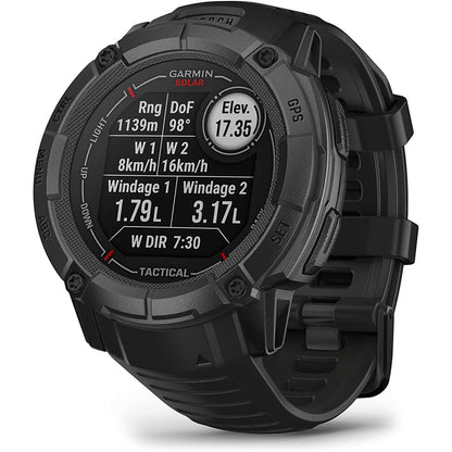 Garmin Instinct 2X Solar Tactical Edition, Solar Charging, Rugged GPS Smartwatch, Built-in Flashlight, Ballistics Calculator, Black 010-02805-13 Bundle with Deco Essentials Charging Dock Kit