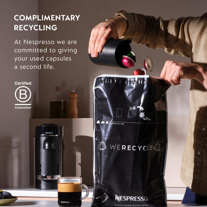 Nespresso Vertuo Next Coffee and Espresso Maker by De'Longhi, White with Aeroccino Milk Frother Bundle