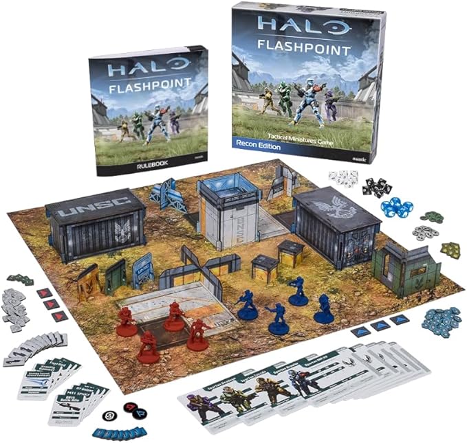 Halo: Flashpoint (Recon Edition) Tabletop Miniatures Game - Lead Spartan Fireteams! Fast-Paced Tactical Skirmish Game for Adults Ages 14+ 2 Players 60 Min Playtime Made by Mantic Games