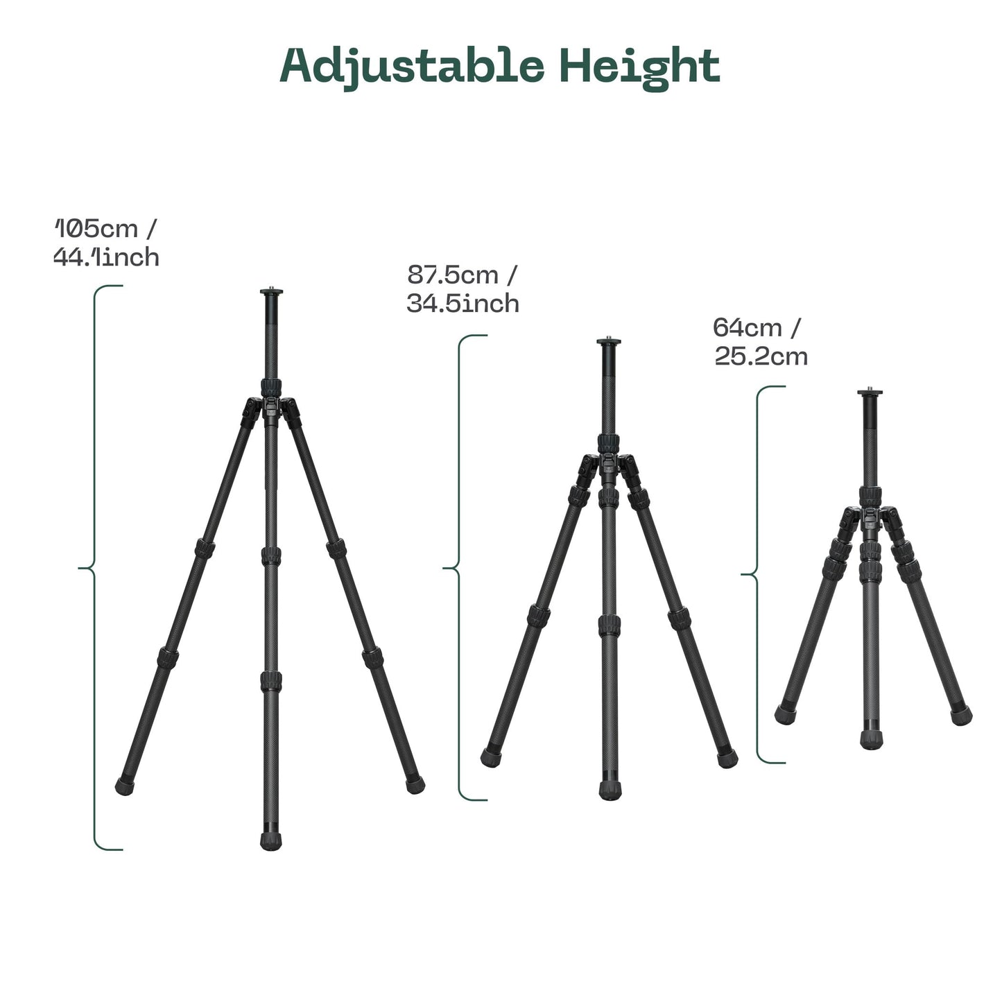 FANAUE Tripod for Binoculars Telescope, 42" Carbon Fiber Spotting Scopes Tripods Stand with 1/4" and 3/8" Thread,Camera Tripod with Reversible Center Column for DSLR