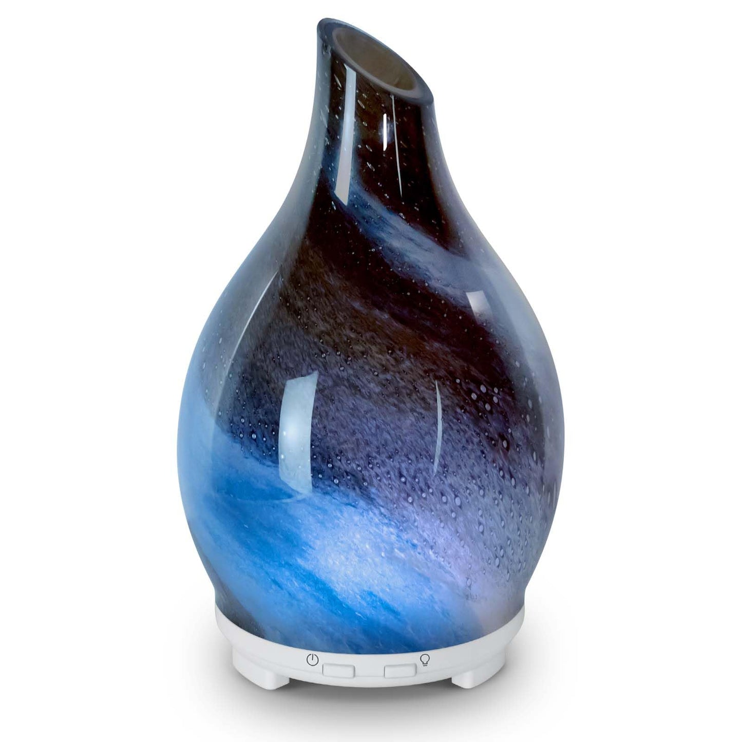 Essential Oil Diffuser 120ML Glass Ultrasonic Aromatherapy Oil Diffuser-Aroma Humidifier Glass Diffuser,7 Color Changing Light Waterless Auto-Off-Ultra-Quiet for Sleeping Yoga Home Office and Spa