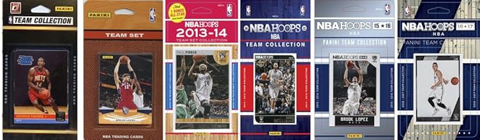 C&ampI Collectables NBA Brooklyn Nets Men's 6 Different Licensed Trading Card Team Sets White