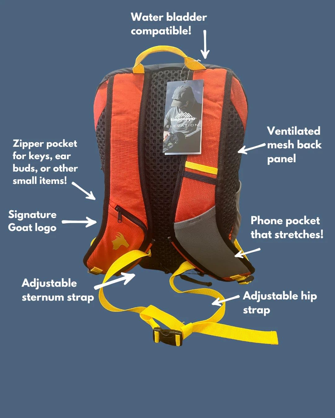 Timpanogos Elevation 22L Hiking Backpack, Lightweight Daypack for Men & Women made with Water-Resistant Ripstop Nylon, Hydration Compatible comes with Ergonomic Straps for Camping and Travel (Alta)