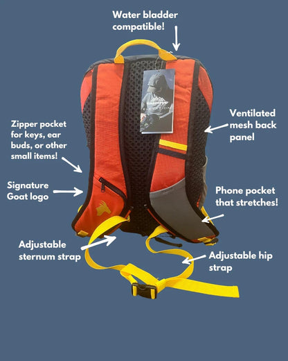 Timpanogos Elevation 22L Hiking Backpack, Lightweight Daypack for Men & Women made with Water-Resistant Ripstop Nylon, Hydration Compatible comes with Ergonomic Straps for Camping and Travel (Alta)