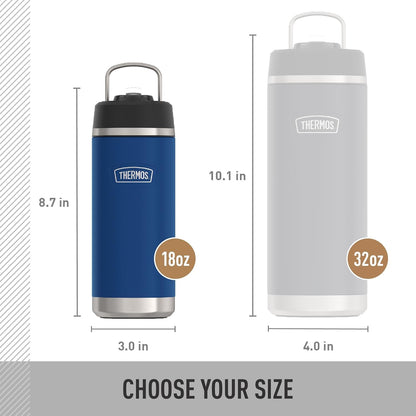 THERMOS Icon Series Insulated Water Bottle - 18 Ounce, Seafoam | Stainless Steel with Straw Lid
