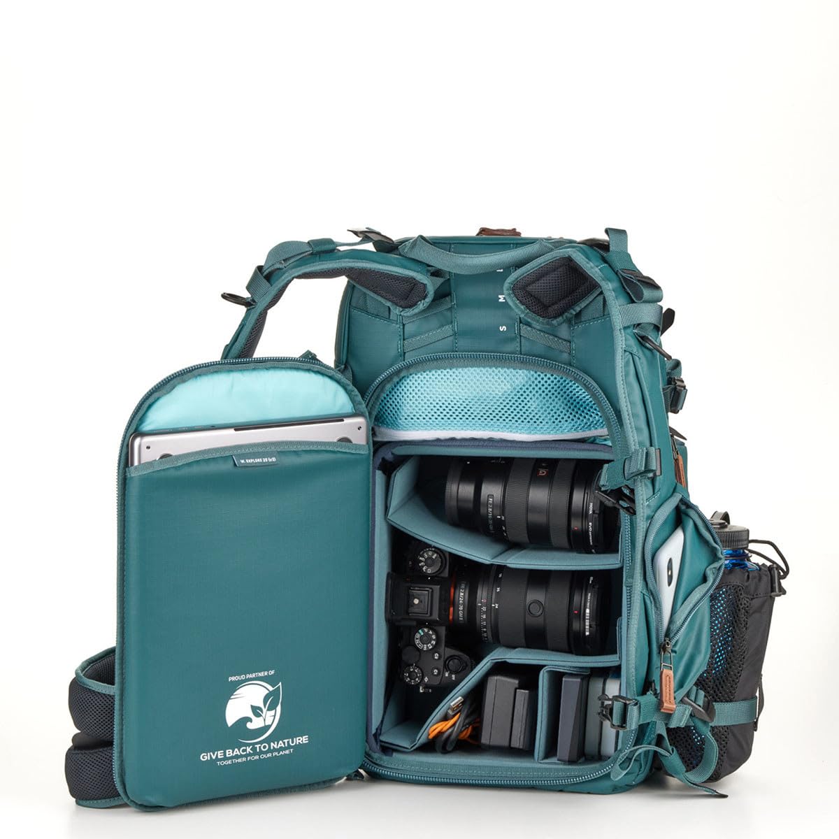 Shimoda Explore v2 25 Women's Starter Kit, Outdoor Photography Adventure Backpack with Small Mirrorless Core Unit, Fits Mirrorless and DSLR Cameras, 14-inch Laptop Sleeve, Rain Cover Included, Teal