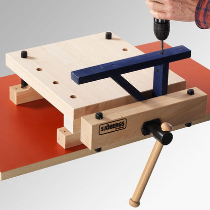 Sjöbergs Smart Workstation Pro Vise Top – Professional Portable Work Station with Large Surface 20-7/8" x 14-3/8", Versatile, Durable European Beech Construction, SJO-33309