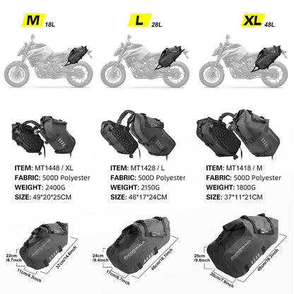 Rhinowalk Motorcycle Saddle Bags Waterproof Anti-Vibration Motor Side Bags Shoulder Bag Motorbike Panniers 28L(14L*2) for most Adventure and Sport Motorcycle Racks, 1 Pair