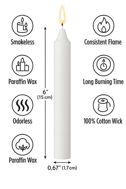 Taper Candles 5 Pack 6 in. Spell, Wicca, Santeria, Energized Candles (Pink)