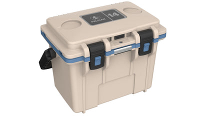 Pelican 14 Quart Personal Lunch Box Cooler - Can Cooler (Tan/Kashmir Blue)
