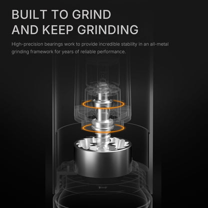 TIMEMORE Burr Coffee Grinder, Portable Electric Grinder with Metal Body, 30 Precise Settings for Espresso to French Press, Low Noise Design, Auto Stop & Clog Protection for Home & Outdoor Use (Black)