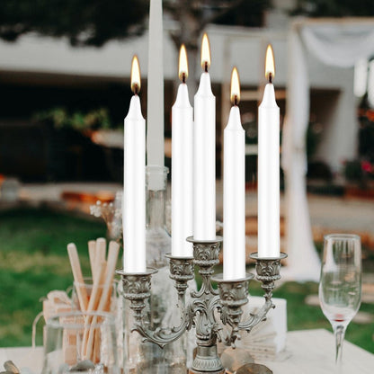 YOROXRG Set of 40 White Candles Mini Unscented Taper Candles for Christmas,Household, Wedding, Rituals, Prayer, Birthdays, Meditation, Altar,Party and Home Décor Candlesticks - 4 Inch Tall