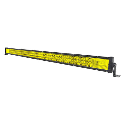 SKYWORLD Yellow 52 inch Straight Led Light Bar 675W Spot Flood Combo Off-Road Lights Bars Fog Lamp IP67 Waterproof Work Lights Bar for Trucks UTV ATV Boat Trailer Driving Lamp 4000K