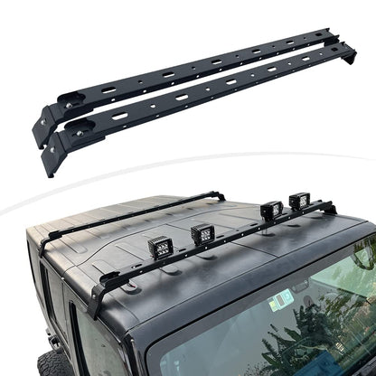 XOOKUN Steel Maximum Load 300 lbs Roof Rack Bars Kayak Cargo Carriers Crossbar roof Rack Compatible with Jeep Wrangler JK JL Gladiator JT 2007-2024 (4 Door Hard Top)