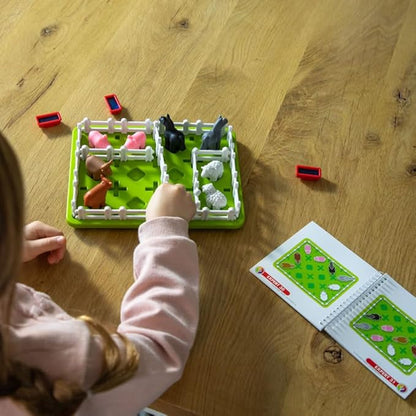 SmartGames Smart Farmer – Barnyard STEM Focused Cognitive Skill-Building Logic Puzzle Game with 60 Challenges for Ages 5+