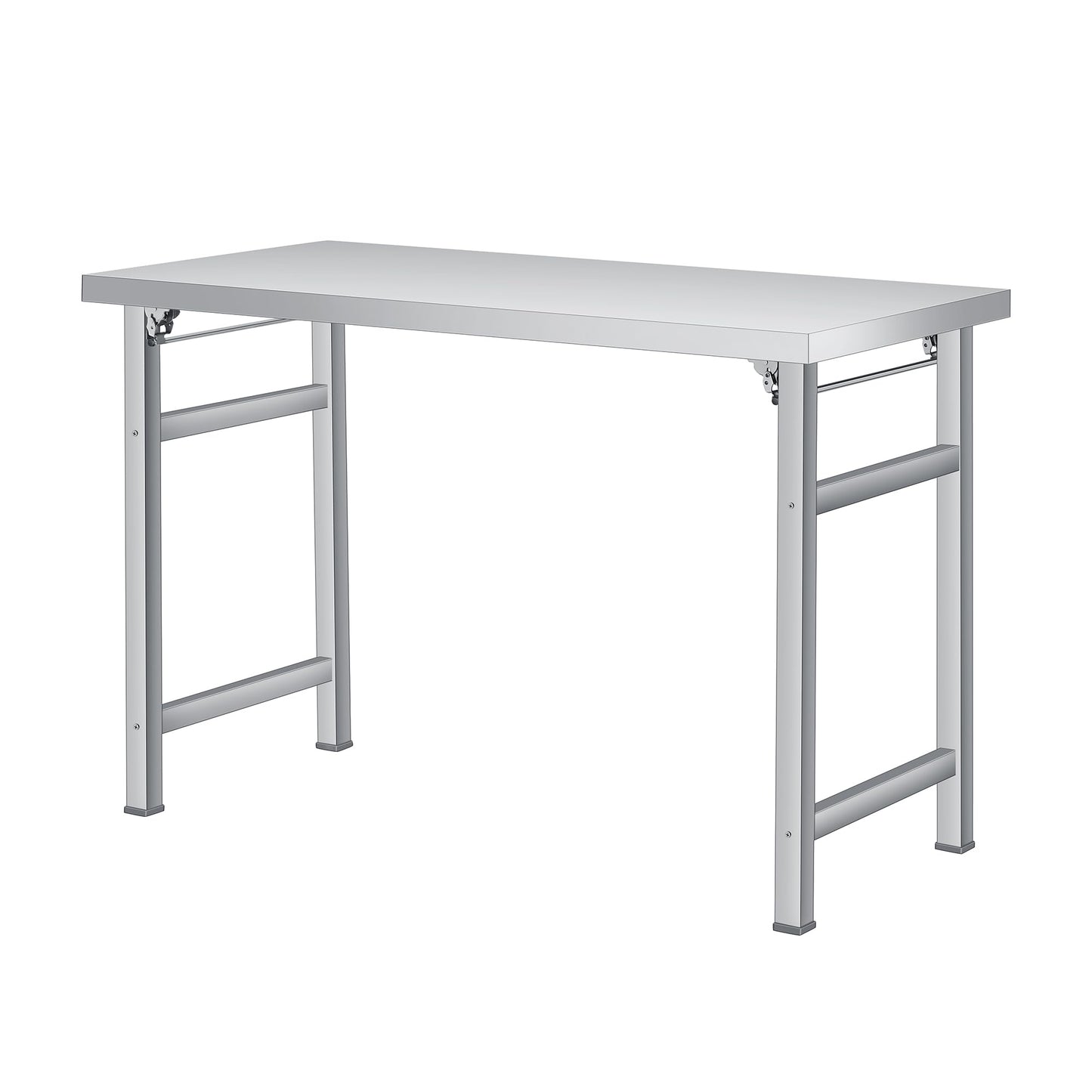 GAOMON 48" Folding Stainless Steel Table, 520 LBS Single Tier Commercial Worktable Workstation for Prep & Work, NSF Stainless Steel Kitchen Island for Home Kitchen Restaurant Garage Warehouse