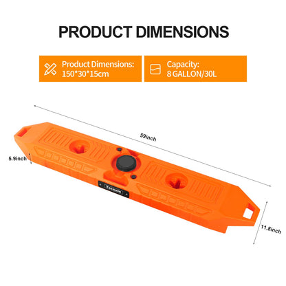 Tecoom 8 Gallon Pressurized Water Tank for Camping Shower Portable Off-Road Vehicles Pick up Truck SUV RV Water Storage Tank for Overlanding Road Shower Outdoor Activities Water Supply, Orange