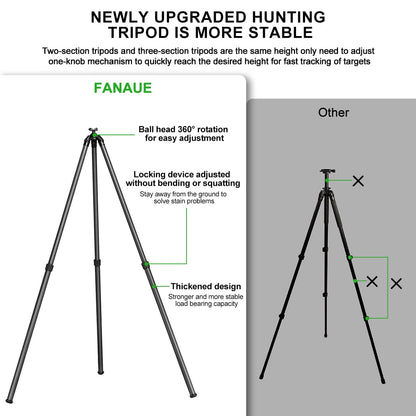 FANAUE Hunting Tripod Quick Release Plate Features Arca Swiss Dovetail Mount Carbon Fiber Tripod Binocular Tripod Adapter with 1/4-20" Thread for Bird Watching, Hunting, Astronomy, Animal Observation.