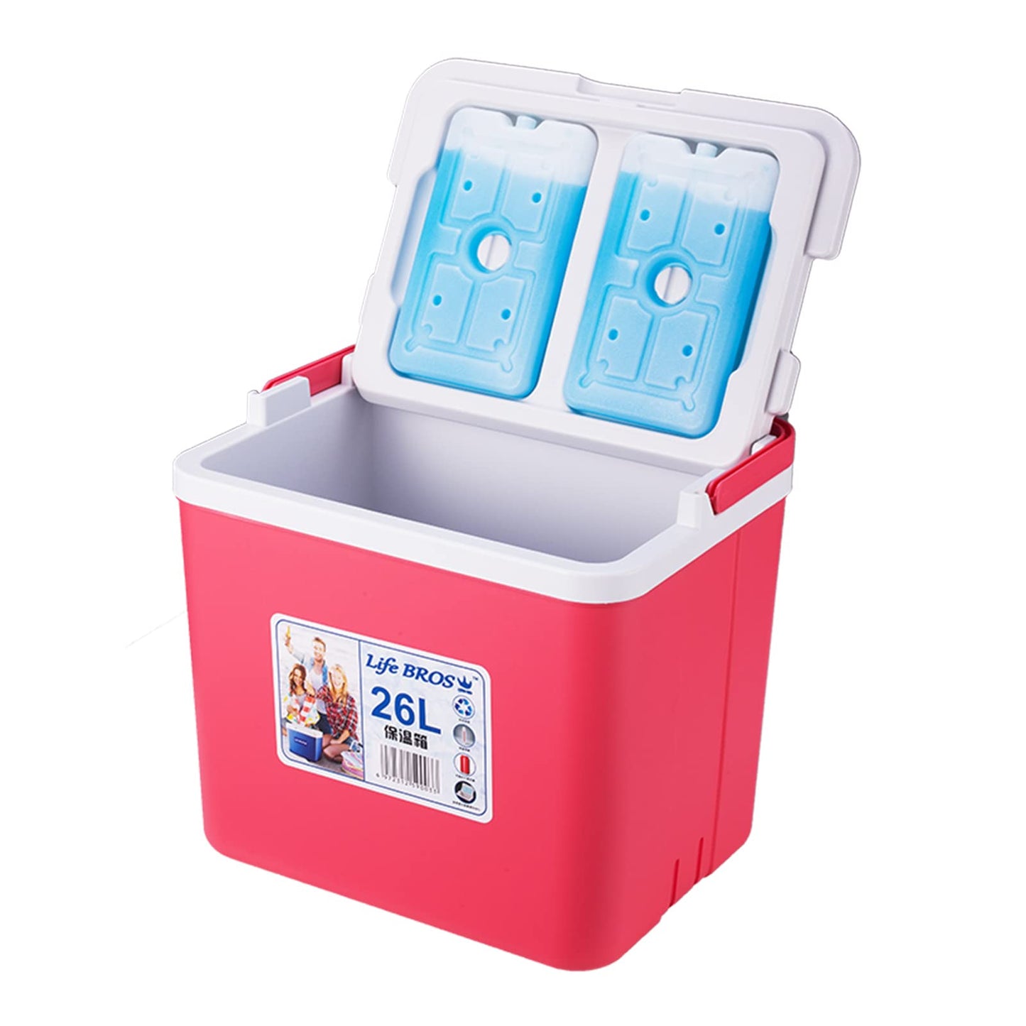 11/17/28 Qt Insulated Portable Cooler Leak-Proof Ice Chest Lunch Box Hard Coolers with Ice Packs for BBQ, Camping, Pincnic-Red